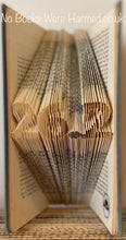 Load image into Gallery viewer, Marathon or Half Marathon memento hand folded book art sculpture
