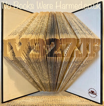 Load image into Gallery viewer, Postcode hand folded book art sculpture