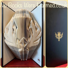 Load image into Gallery viewer, "Superior Scottish Thistle" : : Hand folded book art : : Encyclopedia Britannica : : The Bibliophile Collection