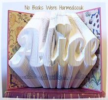 Load image into Gallery viewer, "Alice" : : Hand folded book art : : Alice In Wonderland