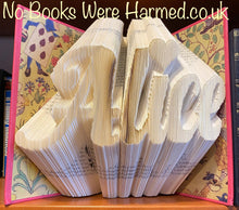 Load image into Gallery viewer, "Alice" : : Hand folded book art : : Alice In Wonderland
