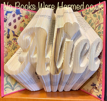Load image into Gallery viewer, "Alice" : : Hand folded book art : : Alice In Wonderland