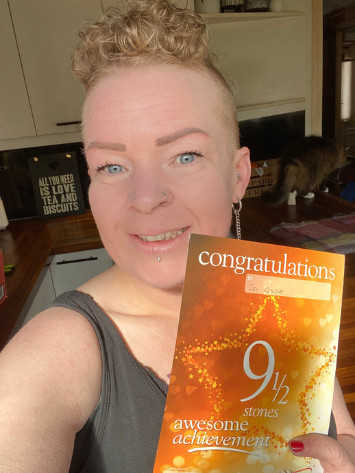 Nine and a half stone…GONE!