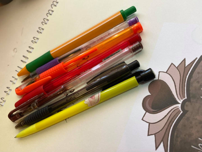 Colours, colours, pens, pens...