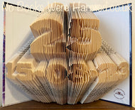 Large personalised keepsake date & number