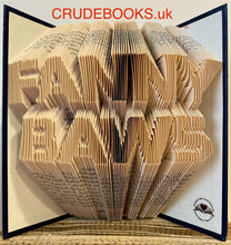 Load image into Gallery viewer, Click to view : : Crude Books by No Books Were Harmed.co.uk : : Hand folded book art insults : : FANNY BAWS
