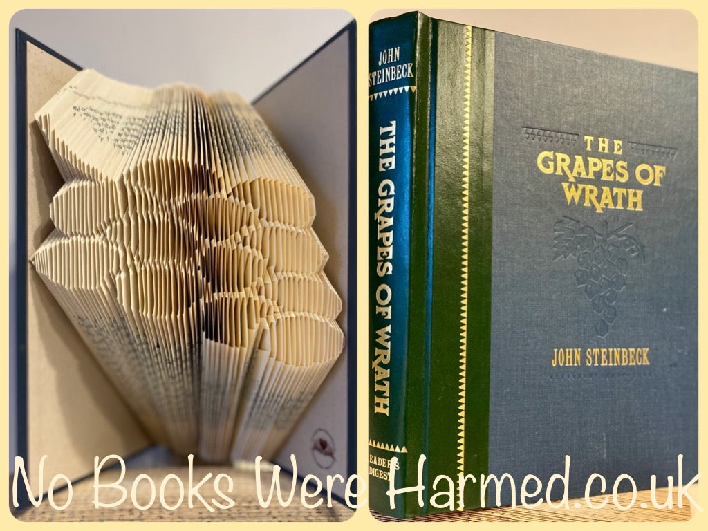 Grapes Of Wrath : : Hand folded, Non cut book art OOAK