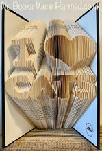 Load image into Gallery viewer, &quot;I ♥ CATS&quot; Hand folded, non cut book art sculpture
