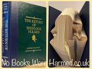 The Return Of Sherlock Holmes classic cameo silhouette : : Hand folded, Non cut book art OOAK