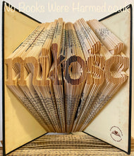 Load image into Gallery viewer, &quot;Love&quot; written in Polish : : miłość : : Hand folded, never cut book art
