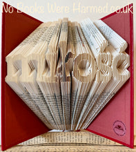 Load image into Gallery viewer, &quot;Love&quot; written in Polish : : miłość : : Hand folded, never cut book art
