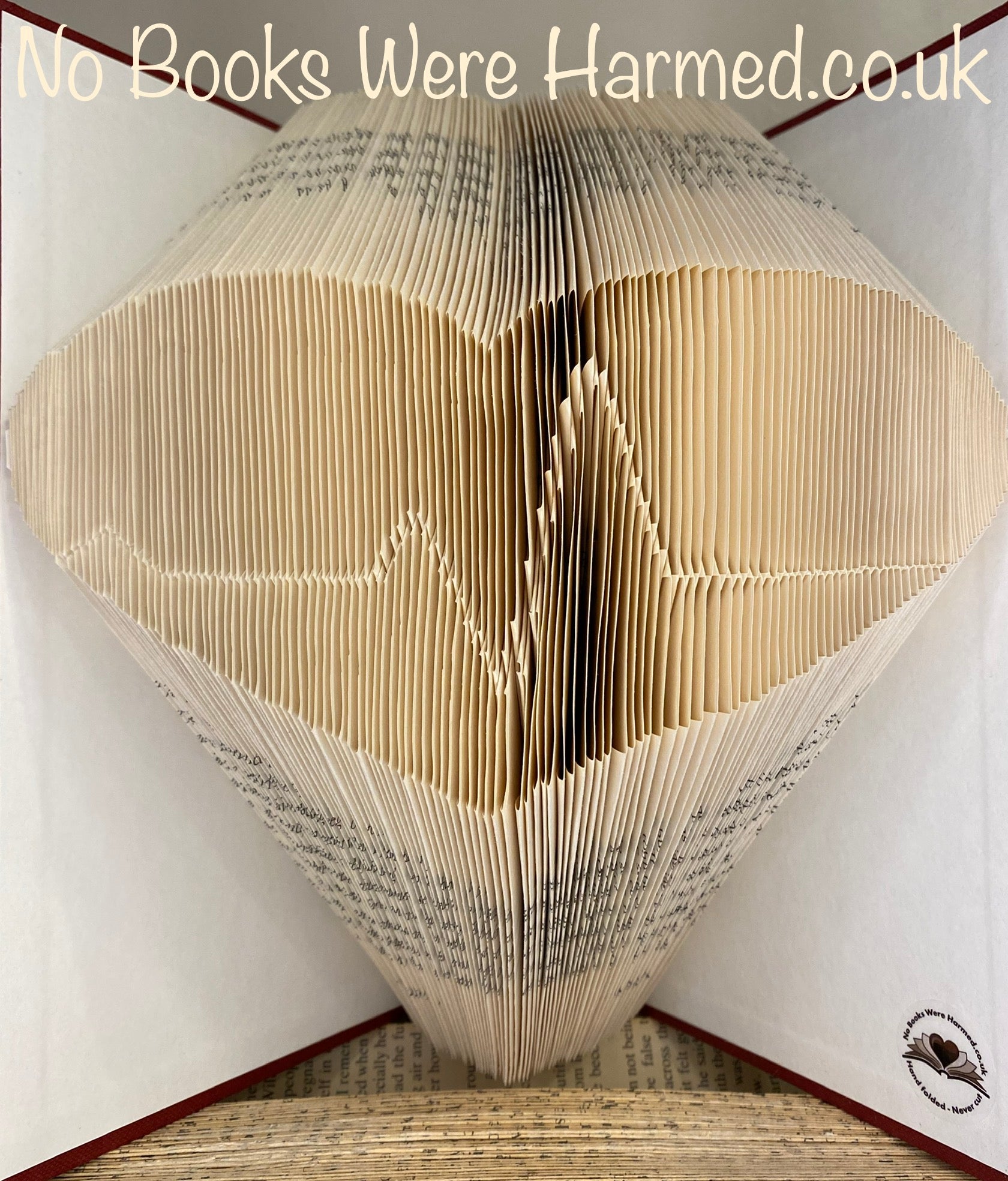 Heart Beat ECG hand folded, never cut, designer made book art sculpture ...