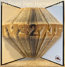 Load image into Gallery viewer, Postcode hand folded book art sculpture
