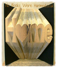 Load image into Gallery viewer, &quot;H♥me&quot; Home with love heart &#39;o&#39; : : New home, moving present, book art : : Home is where the heart is book art ♥
